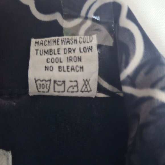 Ocean Current Navy Floral Hawaiian Button Front Short Sleeve Shirt Men's Large - Picture 7 of 10